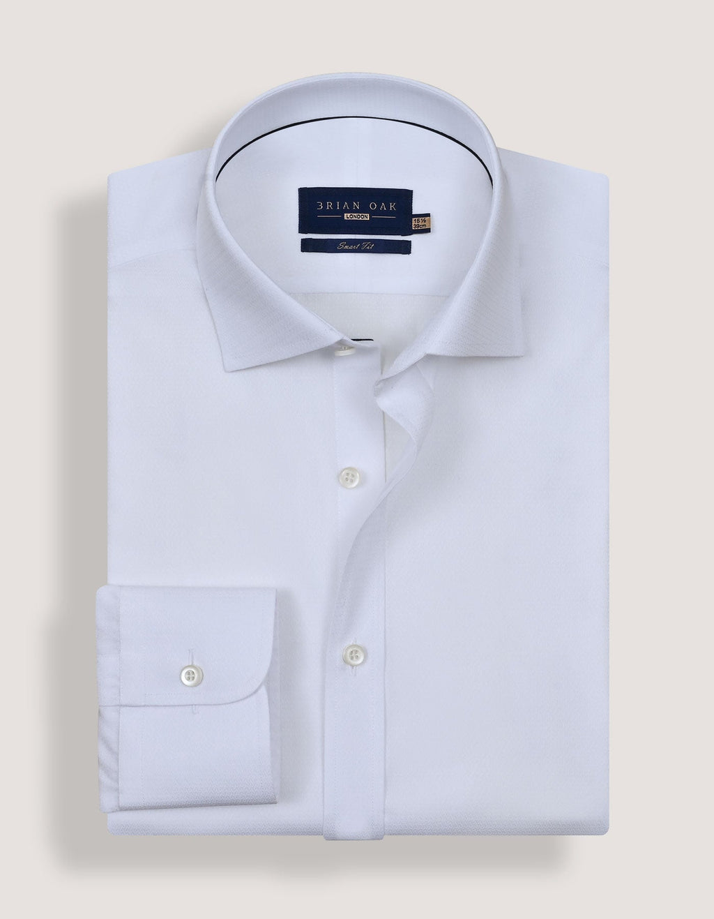 Geometric Self Textured White Shirt