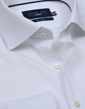 Geometric Self Textured White Shirt