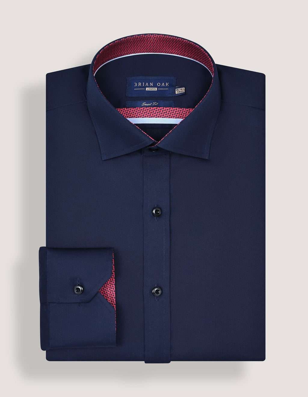 Navy Designer Satin Shirt