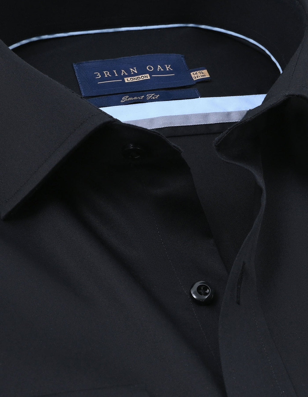 Easy Care Plain Formal Shirt - Black