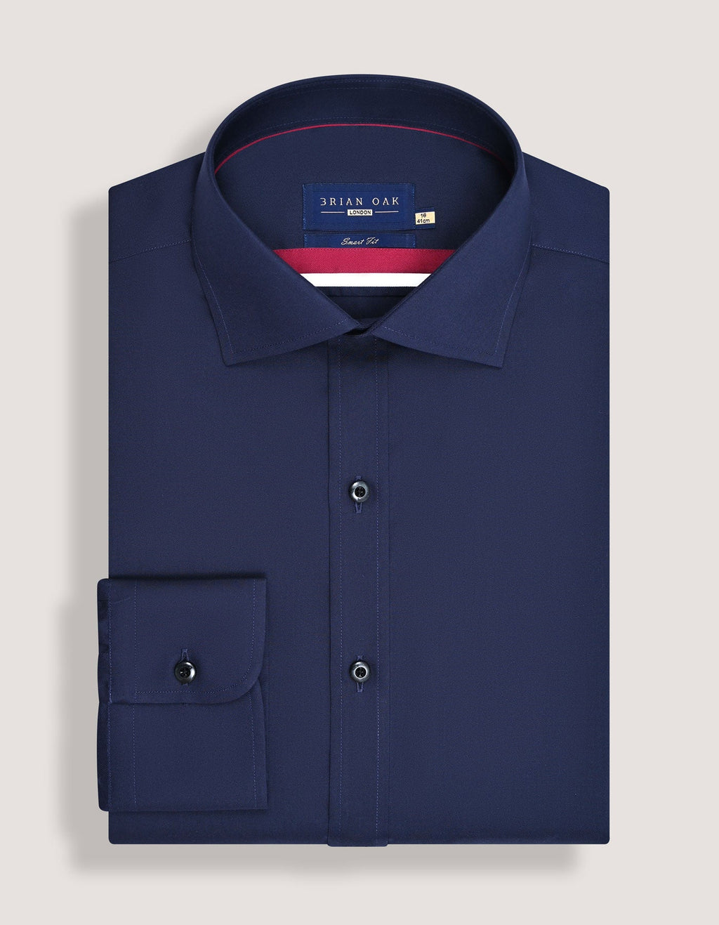 Navy Blue Easy Iron Cotton Dress Shirt