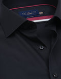 Easy Iron Plain Black Dress Shirt