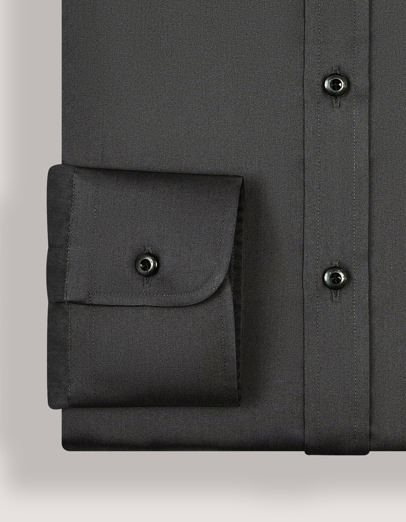 Charcoal Plain Satin Dress Shirt