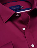 Magenta Satin Dress Shirt