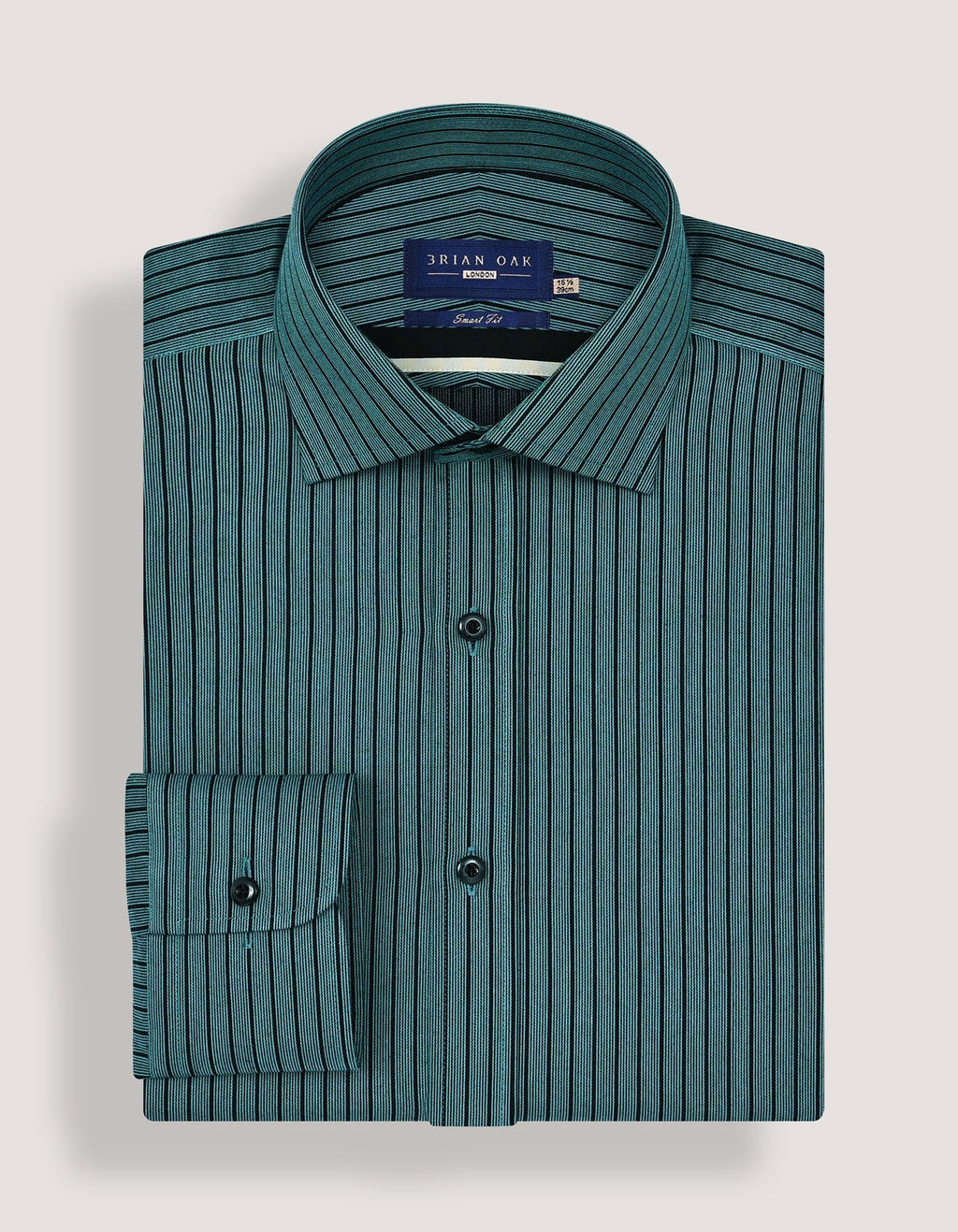 Sea Green Striped Dobby Shirt