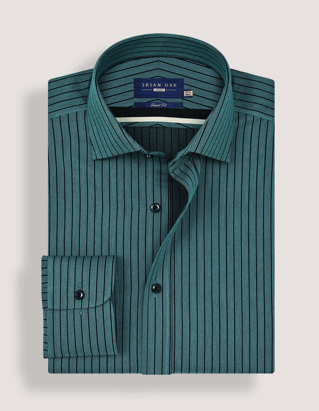 Sea Green Striped Dobby Shirt