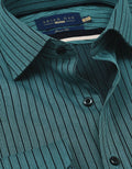 Sea Green Striped Dobby Shirt