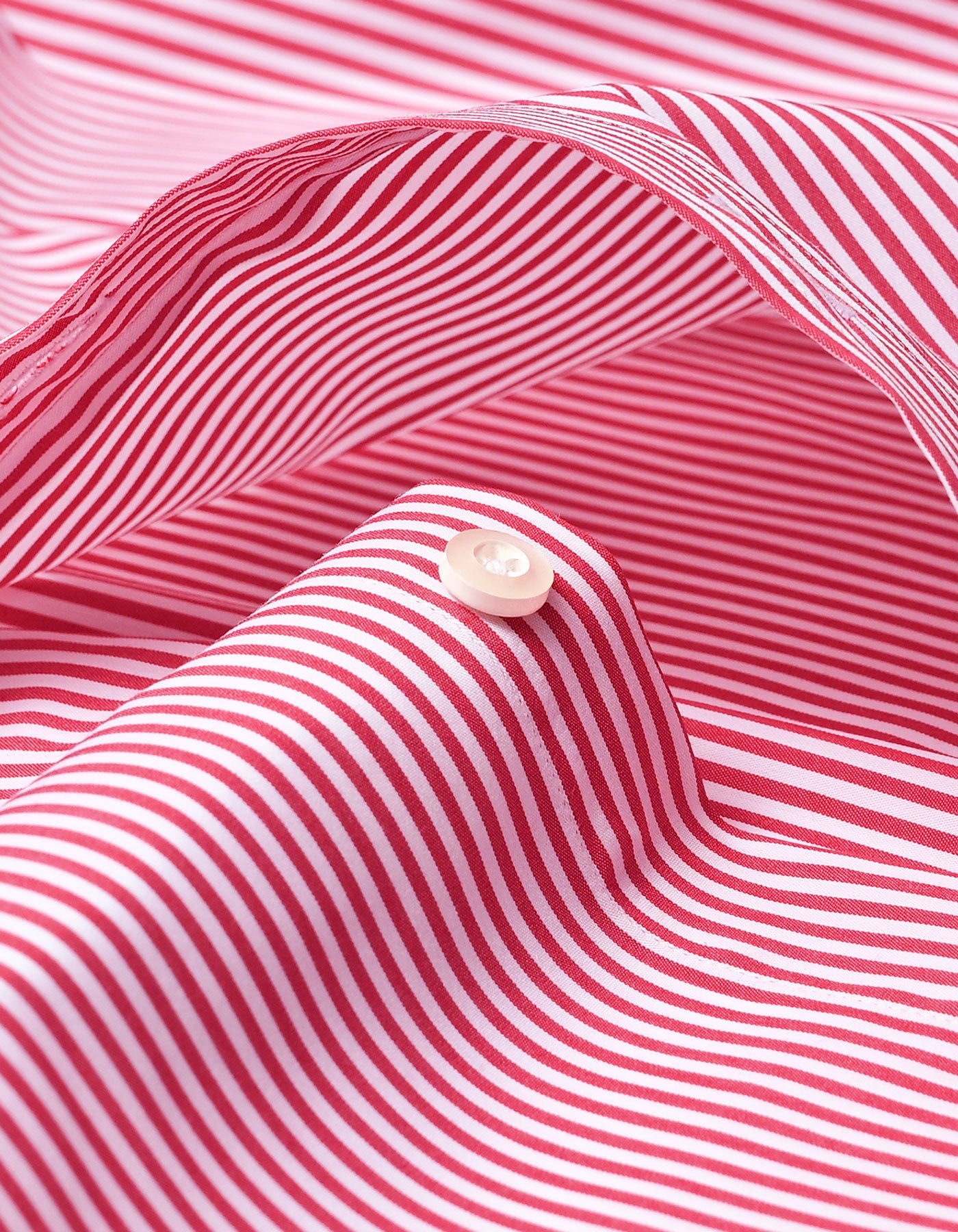 Red Striped Shirt with Contrast Collar