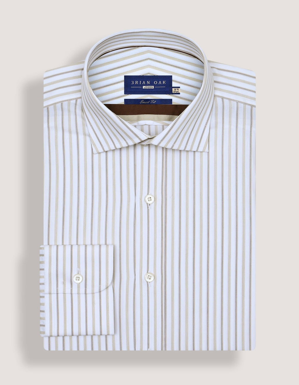 Striped Twill Dress Shirt – Fawn