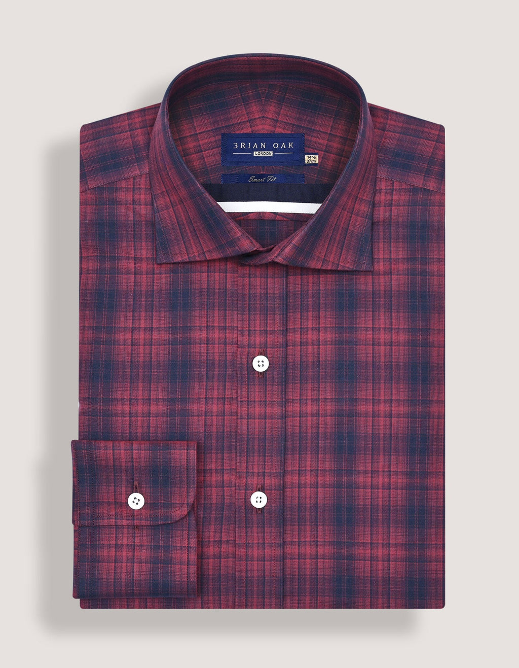 Maroon and Black Cotton Check Shirt
