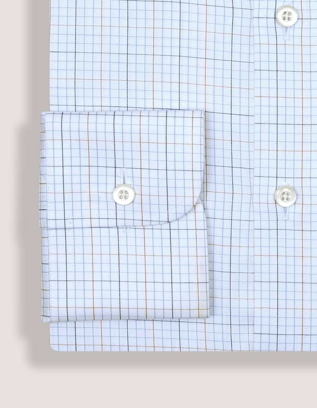 Check Dress Shirt – Blue and Light Brown