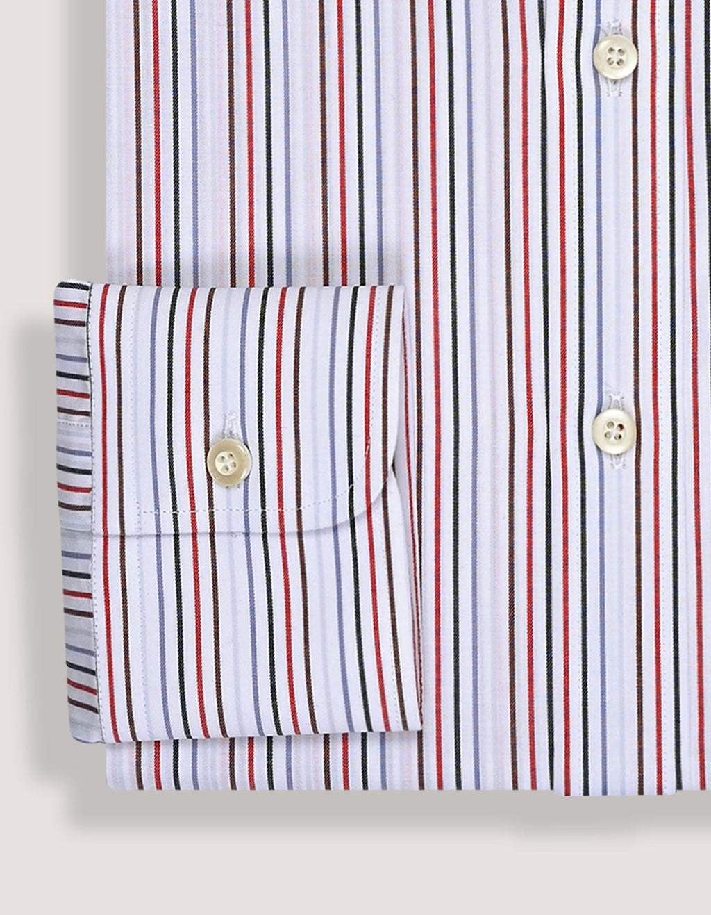 Red Multicolour Stripes Shirt