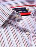 Red Multicolour Stripes Shirt