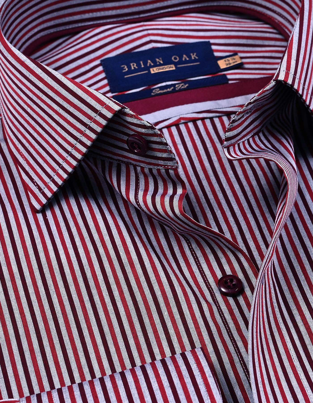 Red & Maroon Striped Shirt