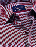Red & Maroon Striped Shirt