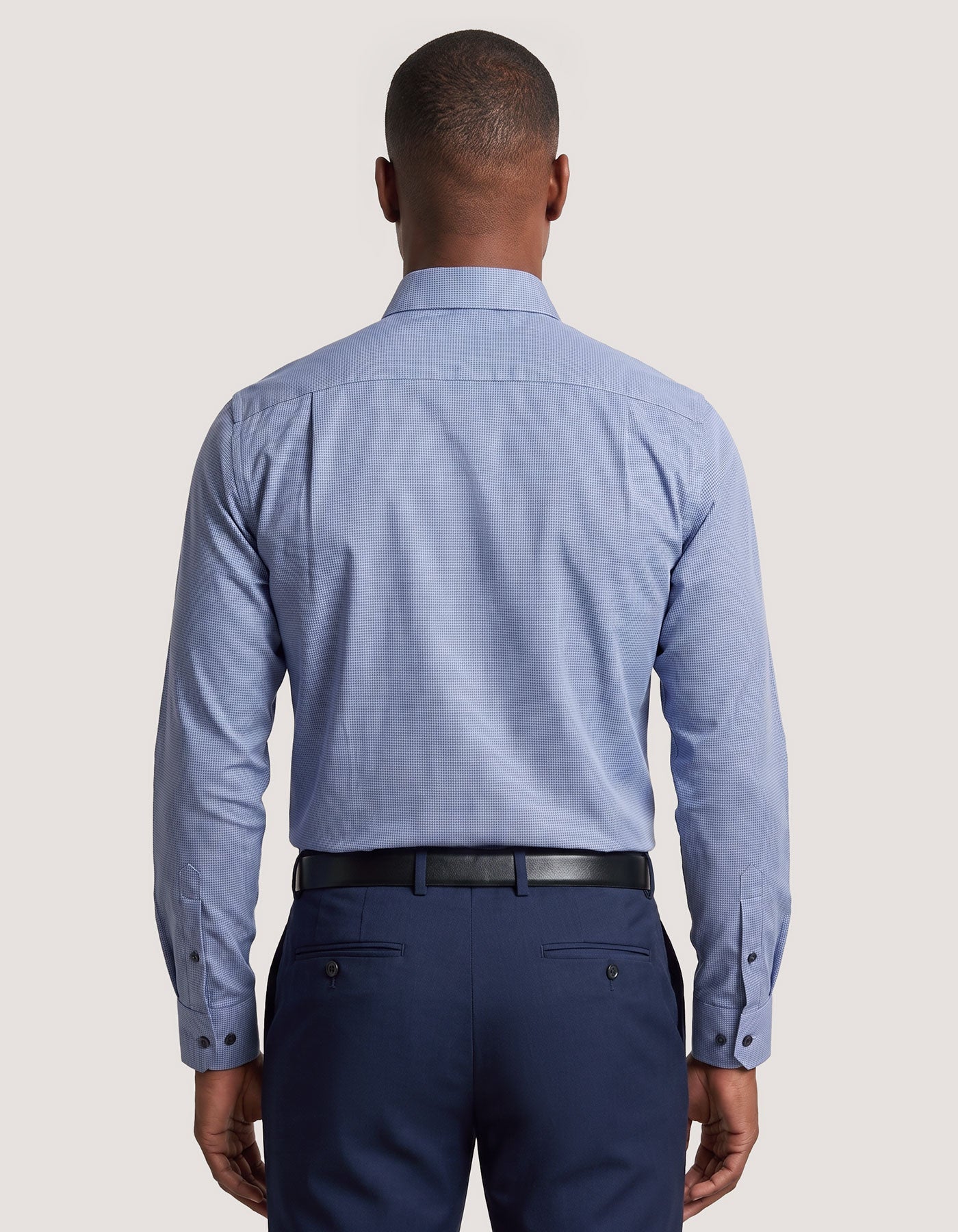 Royal Blue Check Pattern Shirt