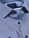 Royal Blue Mini Check Shirt