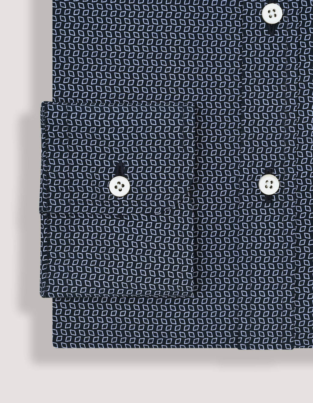 Patterned Dress Shirt – Navy Blue