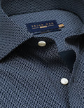 Patterned Dress Shirt – Navy Blue