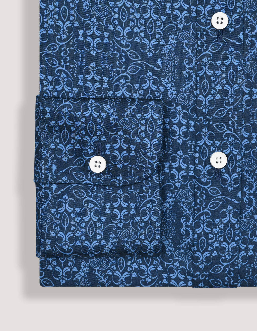Patterned Dress Shirt – Navy and Blue