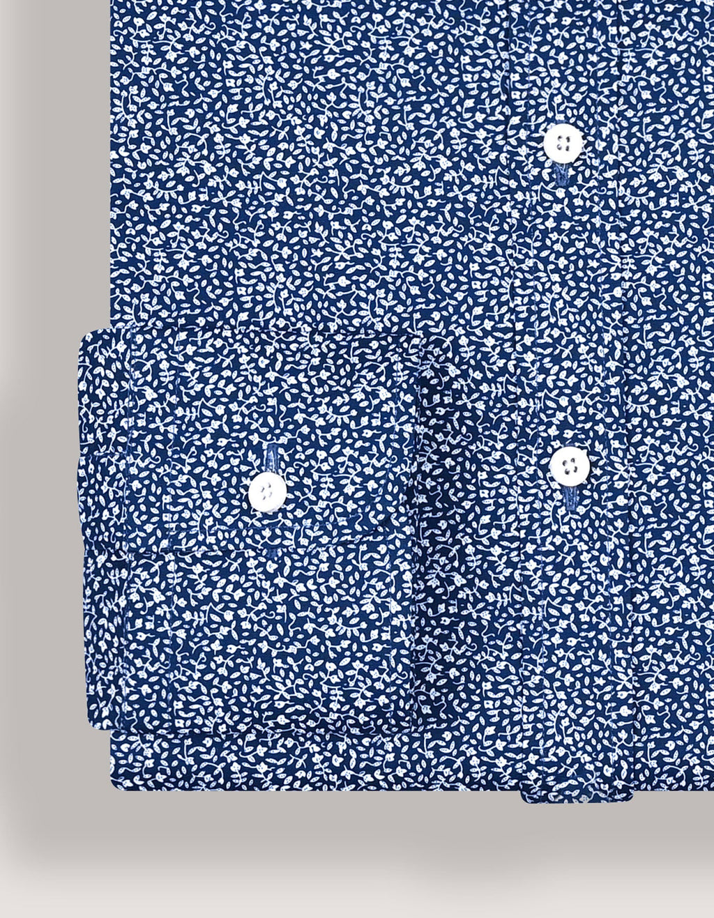 Modern Fit Navy Printed Dress Shirt