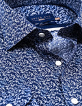 Navy Swirl Print Shirt