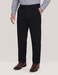 Black Flat Front Smart Fit Chinos
