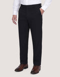 Black Flat Front Smart Fit Chinos