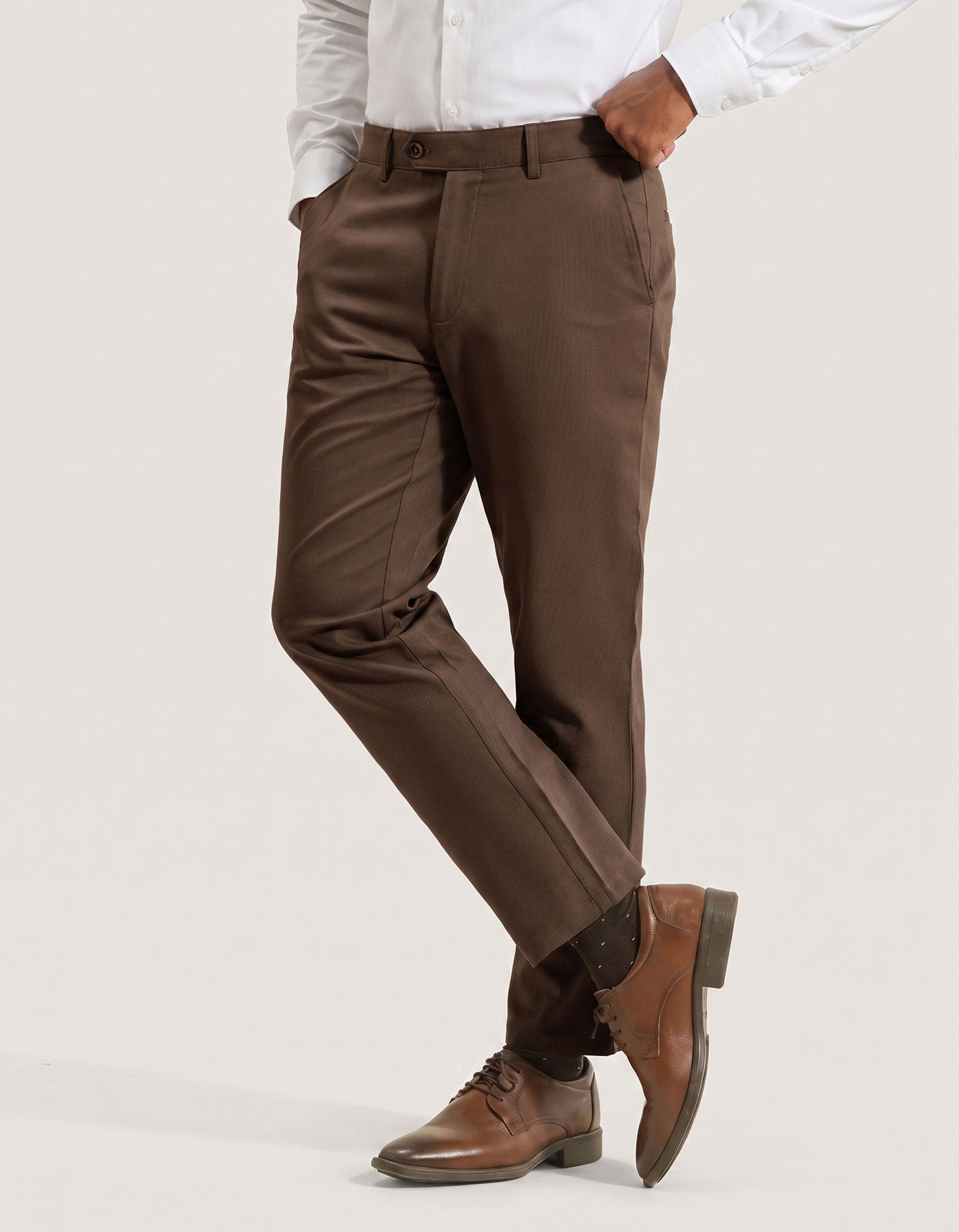 Chocolate Smart Fit Chino Trouser
