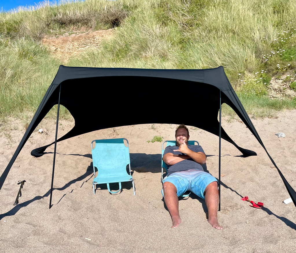Fatstick Beach Tent – UPF 50+ Sun Shade Canopy with Ground Sheet