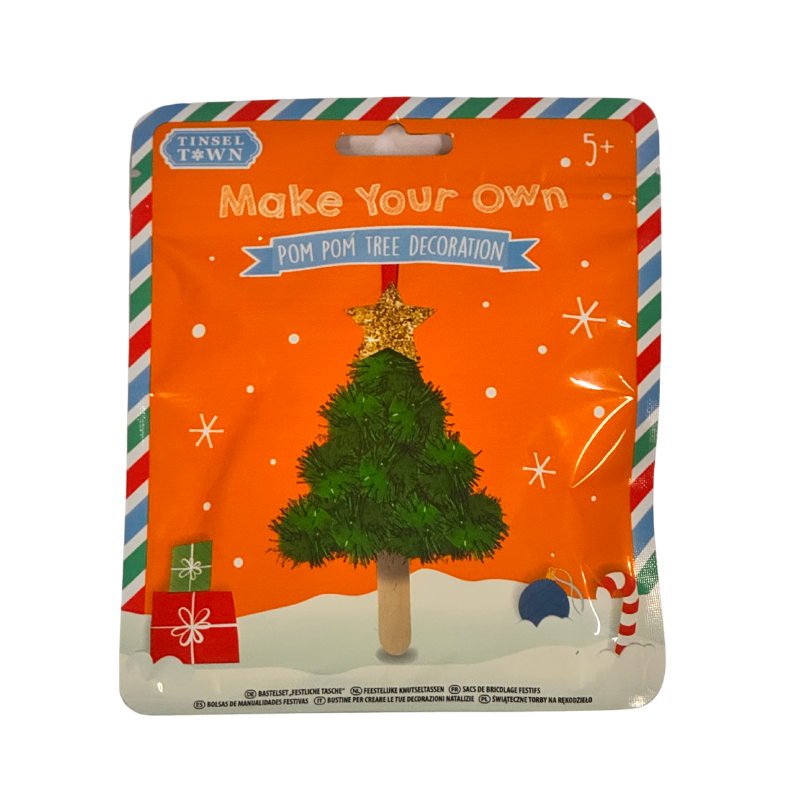 PoundFun Make Your Own Christmas Craft Bag - Festive DIY Decoration Kit