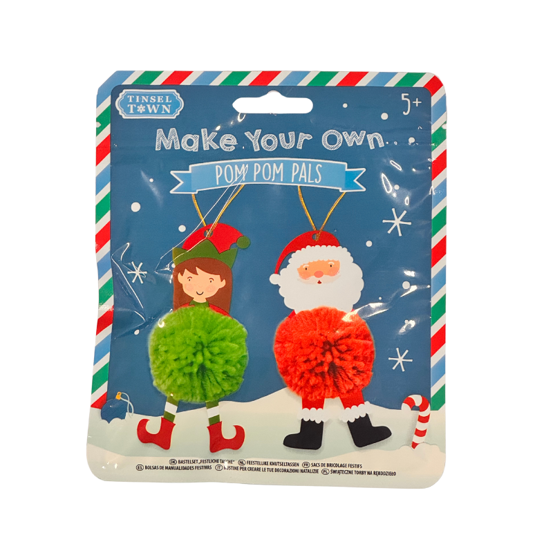 PoundFun Make Your Own Christmas Craft Bag - Festive DIY Decoration Kit