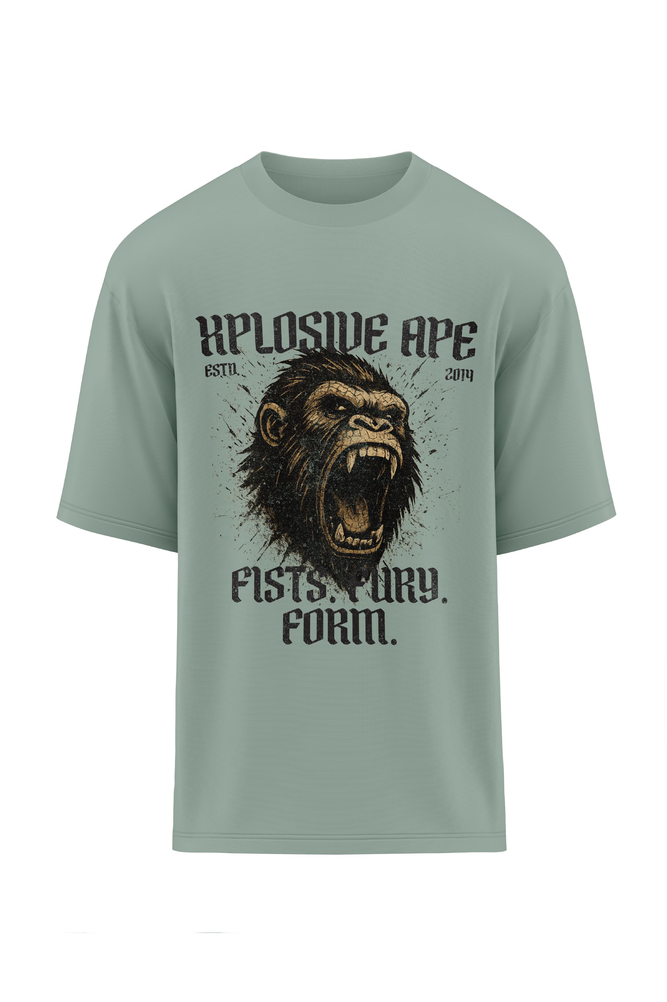 XAPE Fist Fury Oversized Tee - Sage