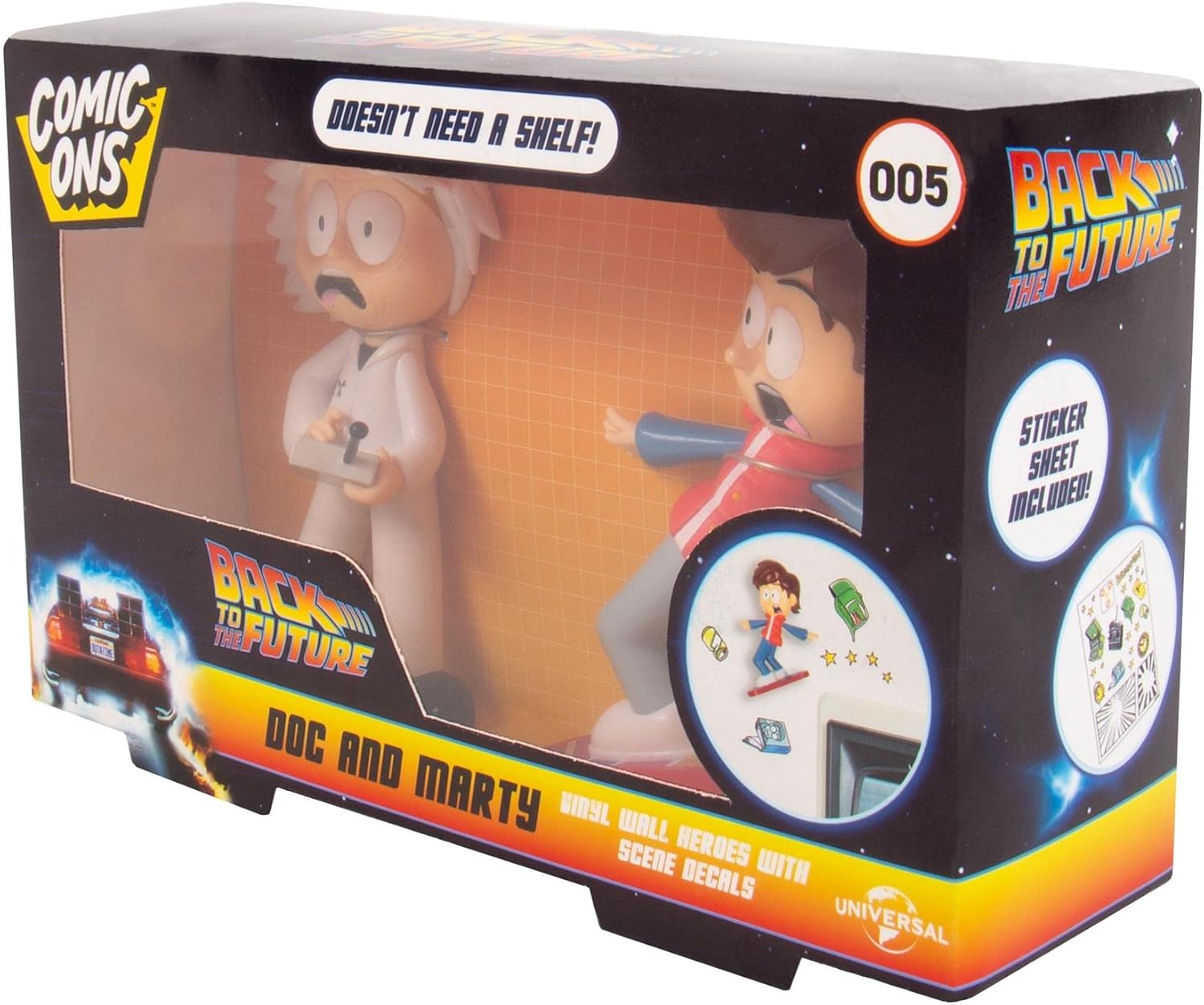 Back to the Future Comic Ons Vinyl Wall Stickers - 2 Pack Figurines