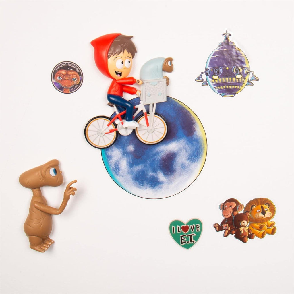 E.T. The Extra Terrestrial Comic Ons Reusable 3D Wall Decals - 2 Pack