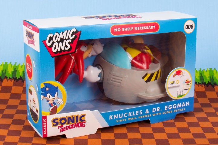 Sonic Comic Ons: Knuckles & Dr Eggman Reusable Wall Figurines