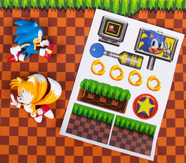 Sonic The Hedgehog Comic Ons - Reusable 3D Wall Decals & Stickers