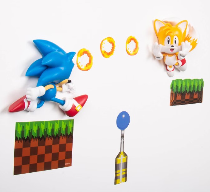 Sonic The Hedgehog Comic Ons - Reusable 3D Wall Decals & Stickers