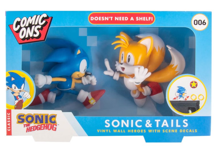 Sonic The Hedgehog Comic Ons - Reusable 3D Wall Decals & Stickers