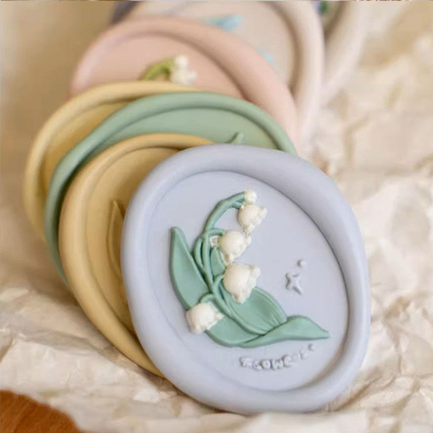 LuLuFun Studio Lily of the Valley Wax Seal Stamp - 3.5mm Deep Engrave