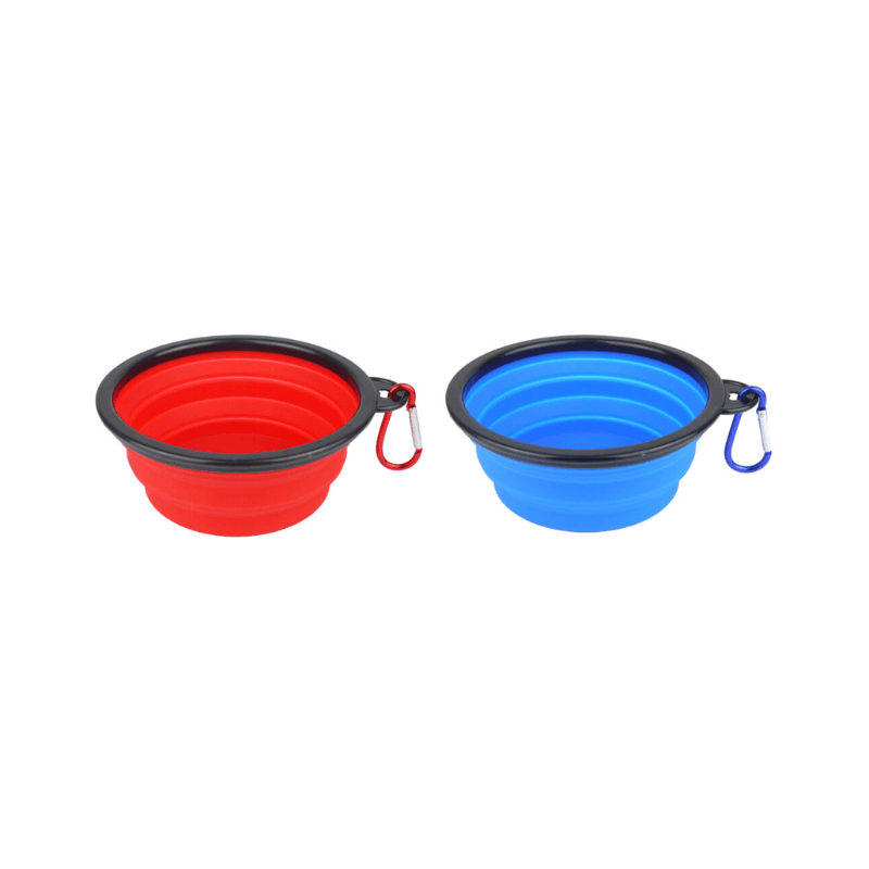 PoundFun Foldable Silicone Pet Bowl – Portable Travel Feeder for Dogs