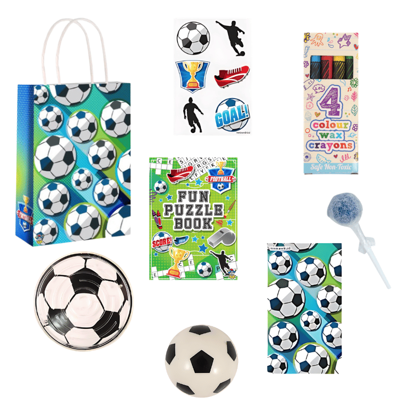 PoundFun Football Pre-Filled Party Bags - 8 Piece Kids Party Favors