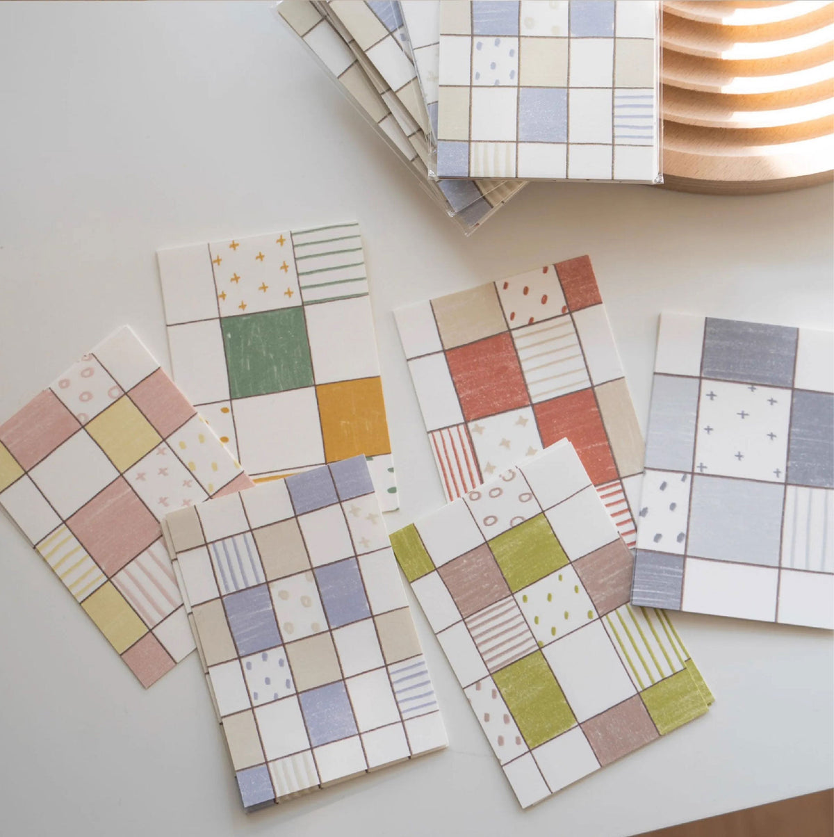 LuLuFun Studio Grid Memo Note Pad – 24 Sheet Season Stationery Set