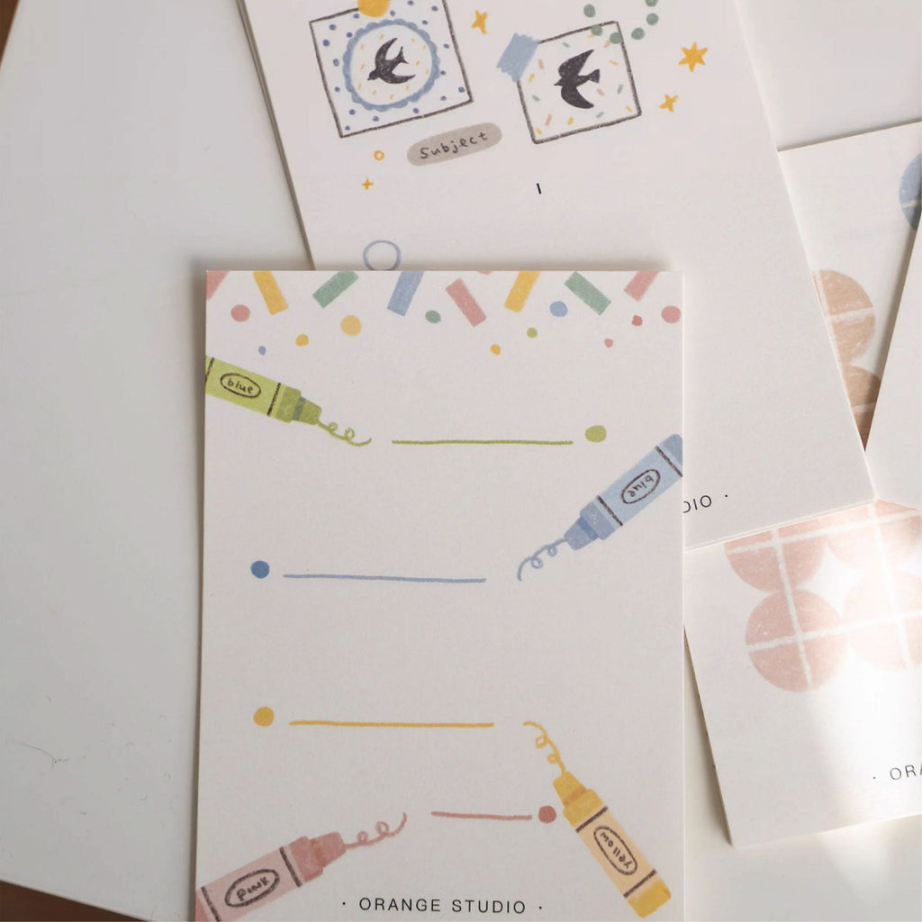 LuLuFun Studio Grid Memo Note Pad – 24 Sheet Season Stationery Set