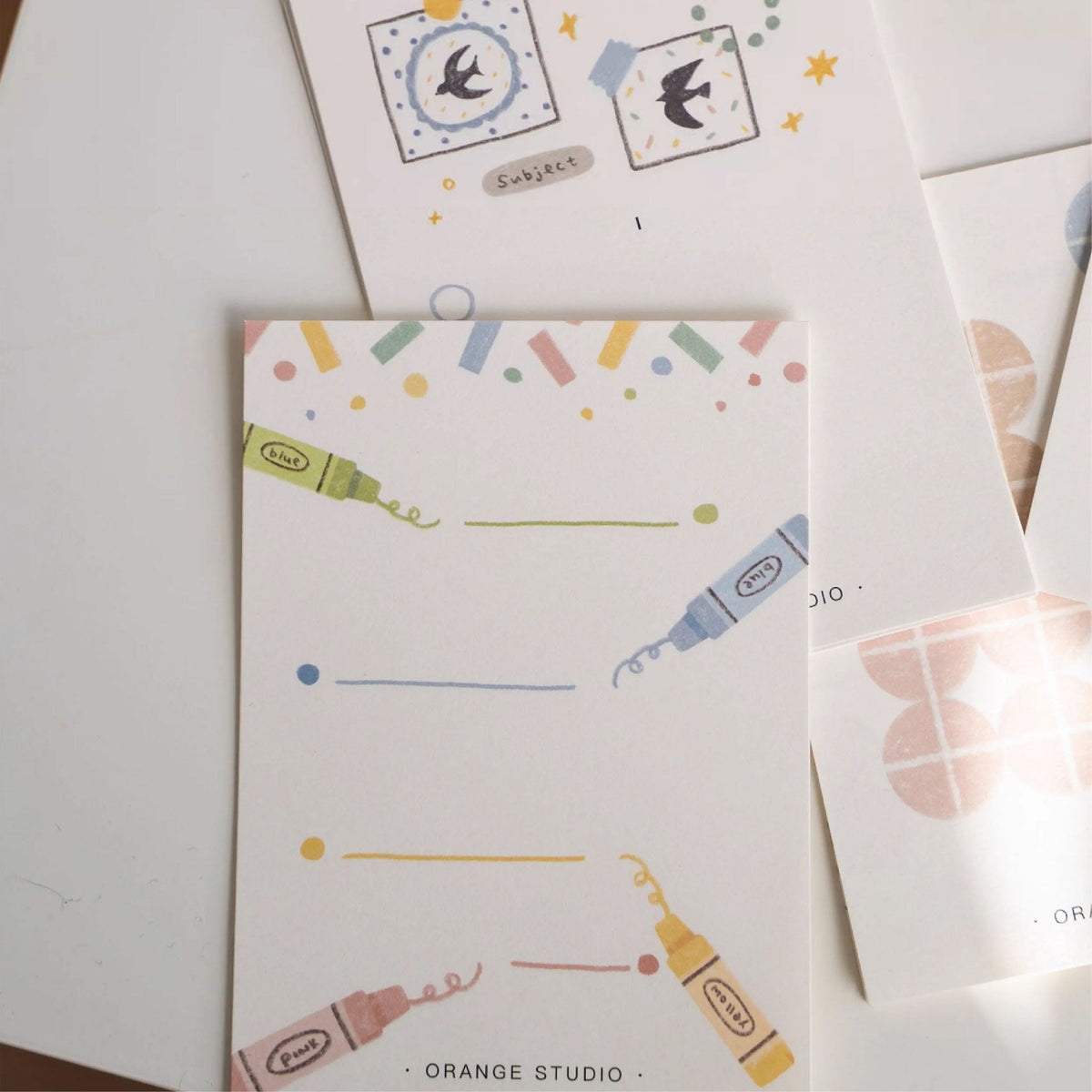 LuLuFun Studio Grid Memo Note Pad – 24 Sheet Season Stationery Set