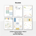 LuLuFun Studio Grid Memo Note Pad – 24 Sheet Season Stationery Set