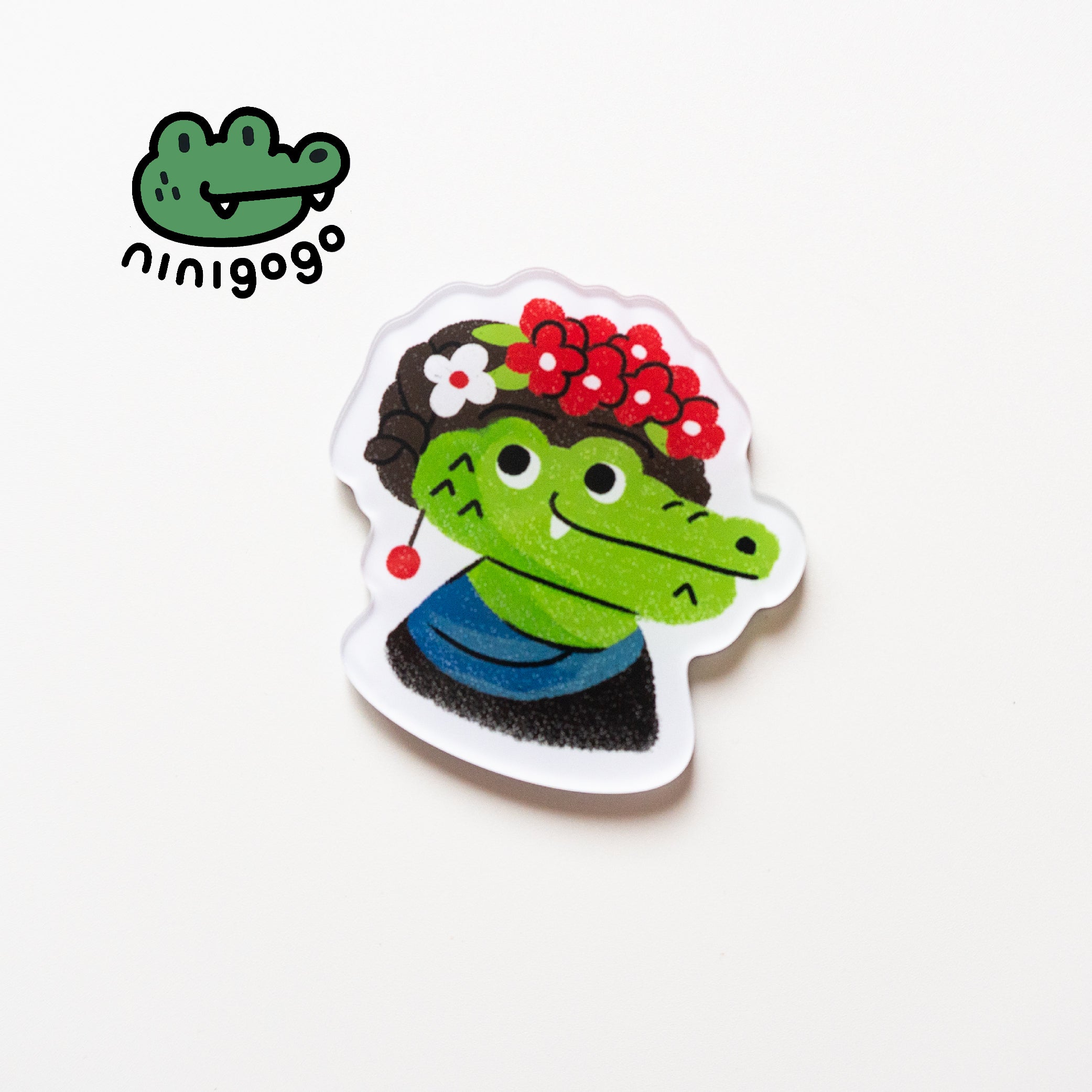 Frida Kahlo Cat Fridge Magnet | LuLuFun Studio Artistic Feline Decor