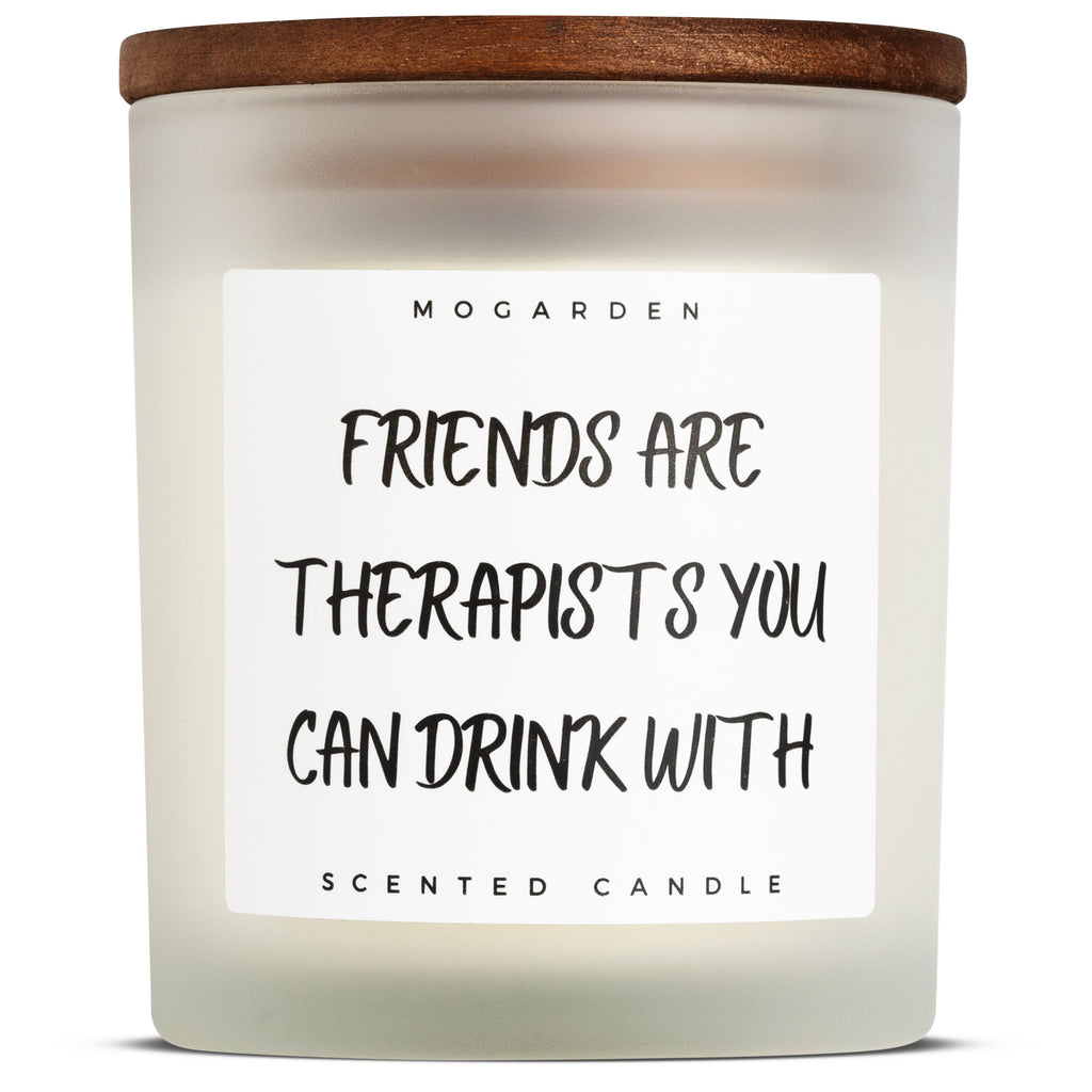 Mogarden Friendship Candle – Luxury Vanilla Amber Soy Wax Gift, 220g