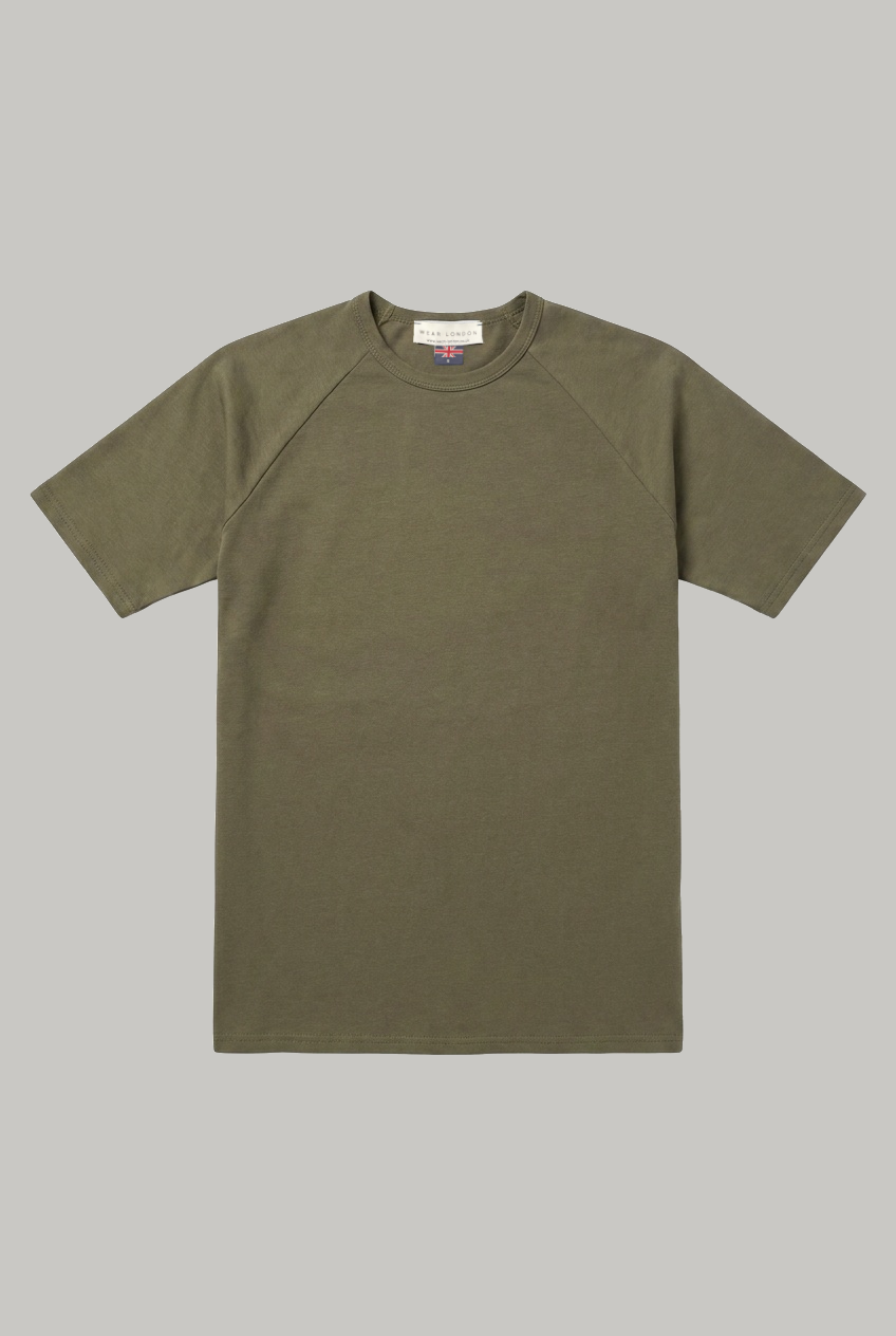 Hoxton Raglan Sleeve Fitted T-shirt - Olive