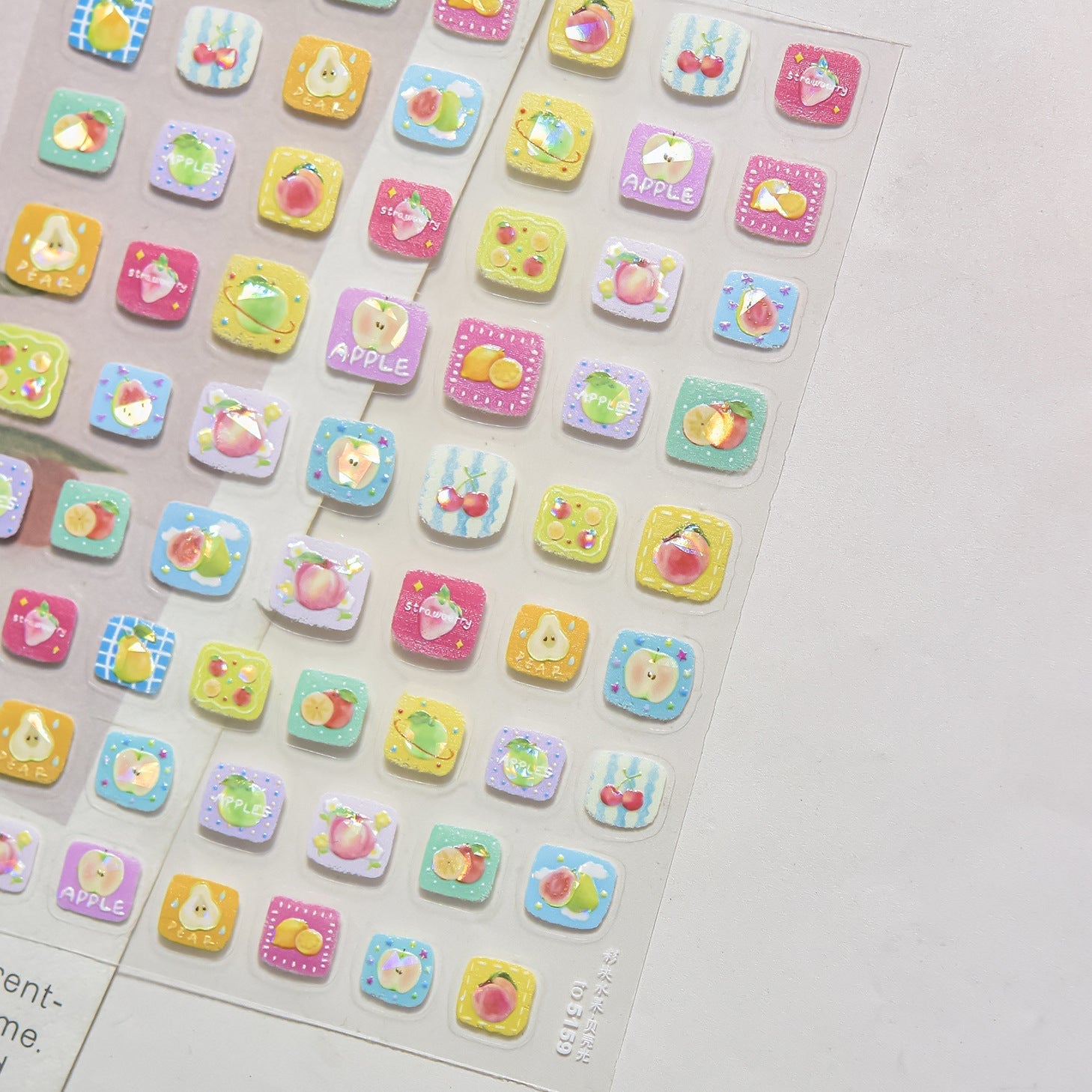 LuLuFun Studio Summer Fruit Nail Deco Stickers – Ultra-Thin Nail Decals